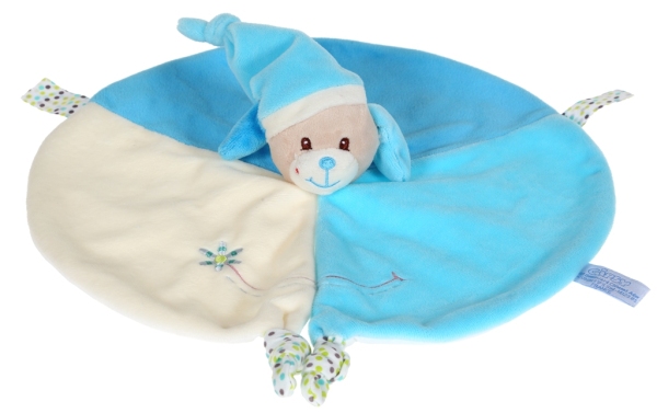Gipsy Doudou Chien Bleu Beige Smile